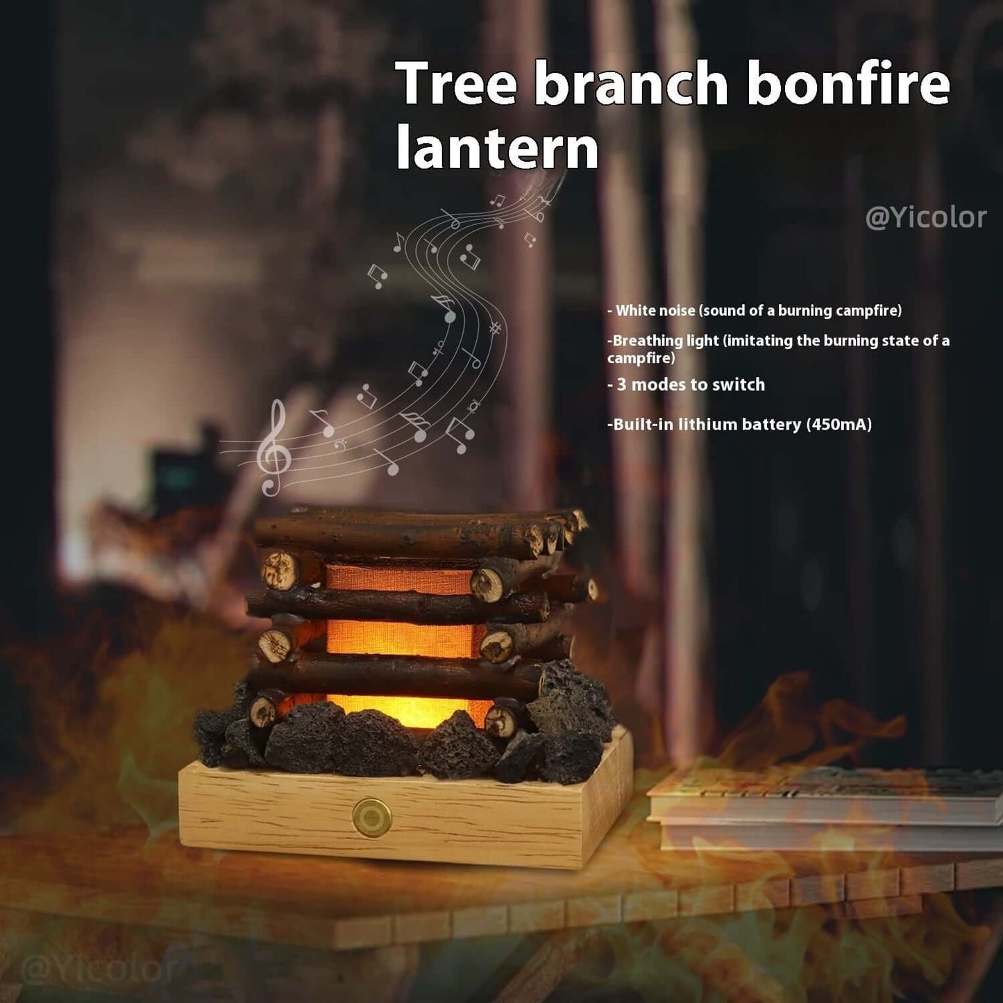Warm Table Lamp with Branch Design