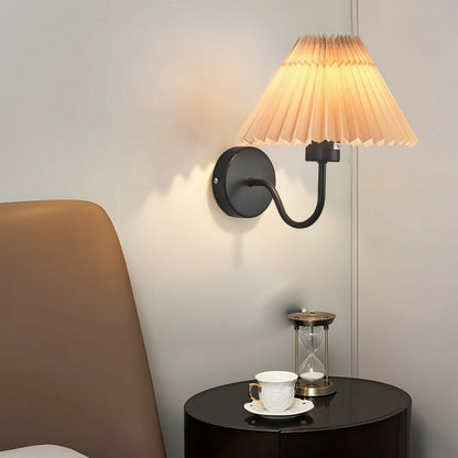 Classic Metal LED Wall Lamp with Textured Shade