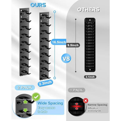 Space Saving Wall Hat Rack