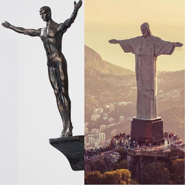 Unique Resin Wall Art Man Figure Decor Sculpture