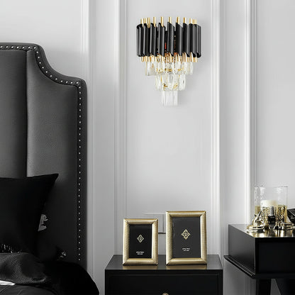 Contemporary Crystal Gold Wall Lamp