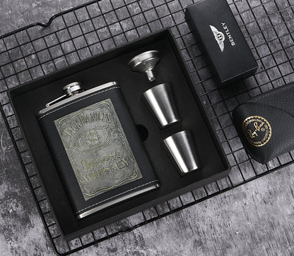 Premium Metal Whiskey Flask Gift Set - Cofik