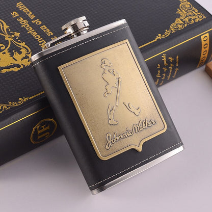 Premium Metal Whiskey Flask Gift Set