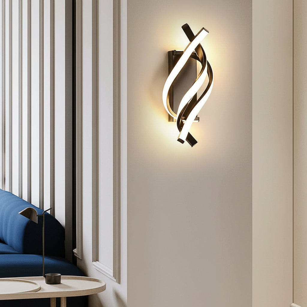 Modern Spiral LED Wall Light 3 Color Dimmer - Cofik