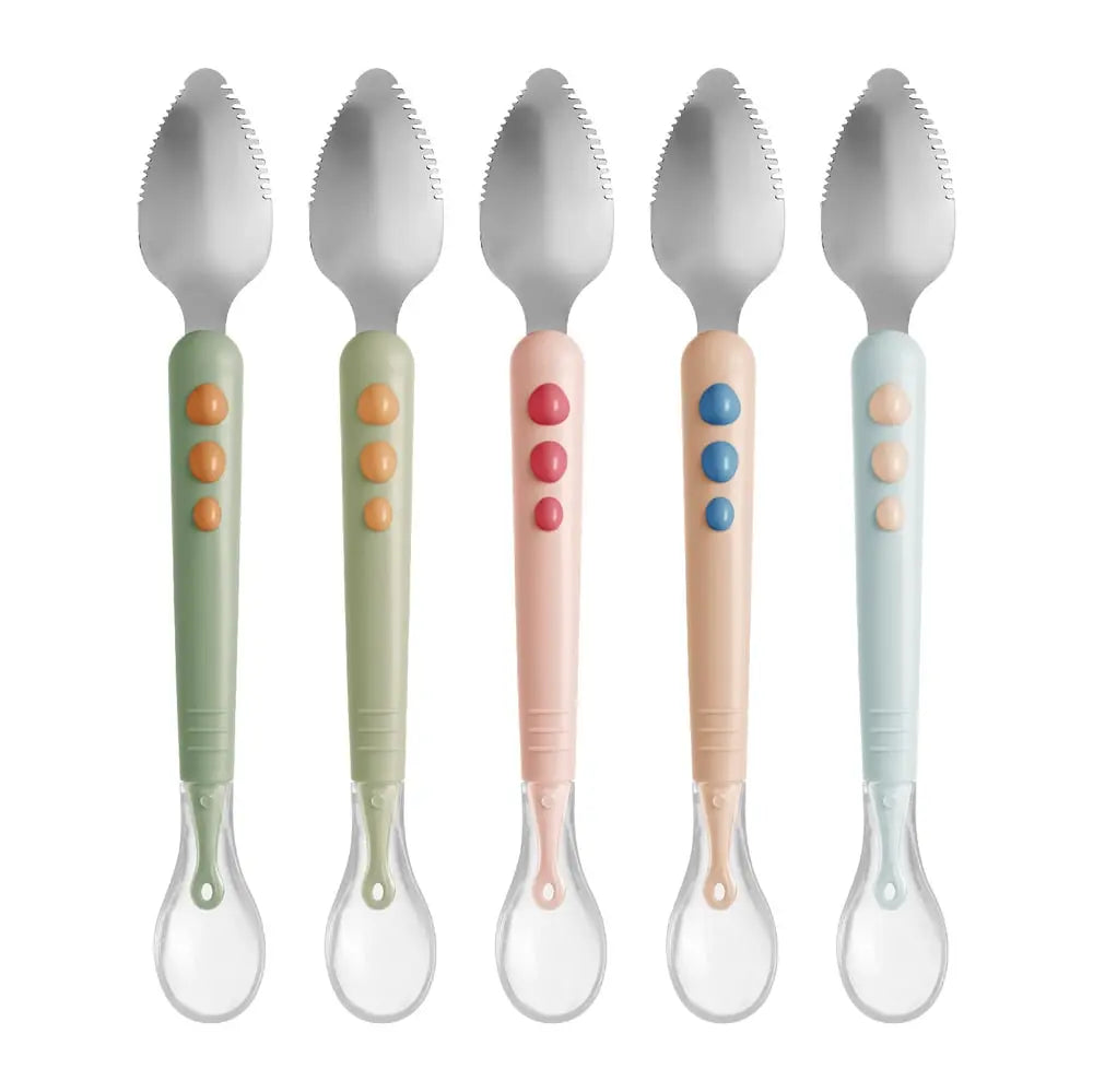 Baby Feeding Spoon with Soft Scraper