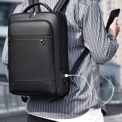 Premium Leather Backpack for Work and Travel