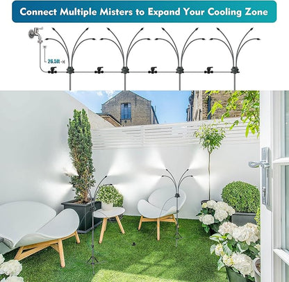 Portable Outdoor Misting Fan System for Patios