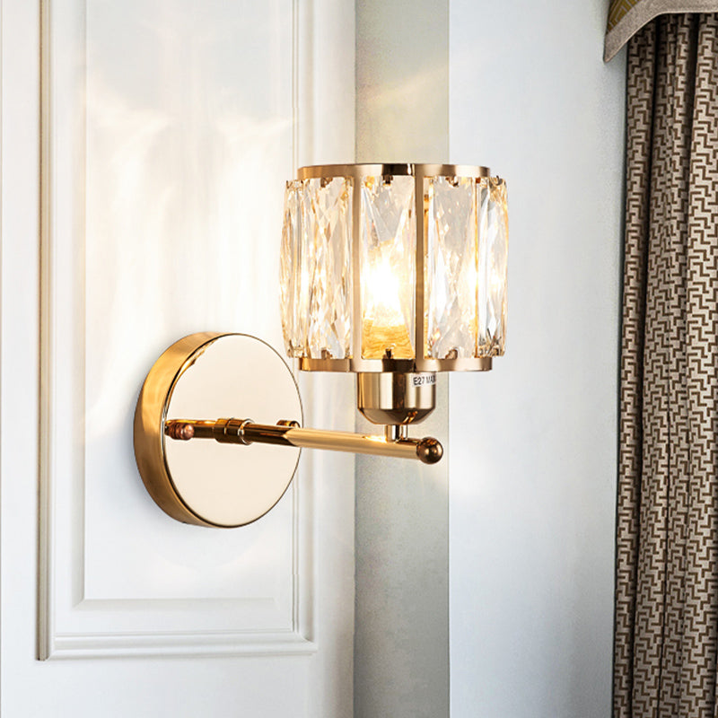 Elegant Gold Crystal Glass Wall Light Sconce - Cofik