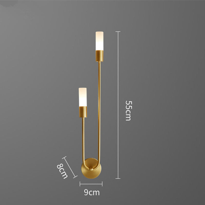 Luxury Brass LED Bedroom Wall Light