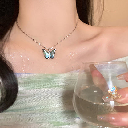 Colorful Butterfly Pendant Necklaces