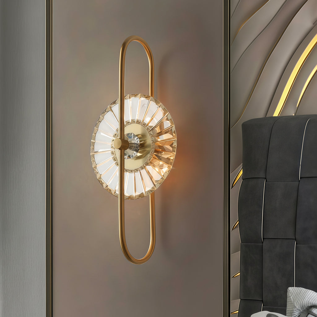 Luxury Crystal Gold Wall Light Fixture