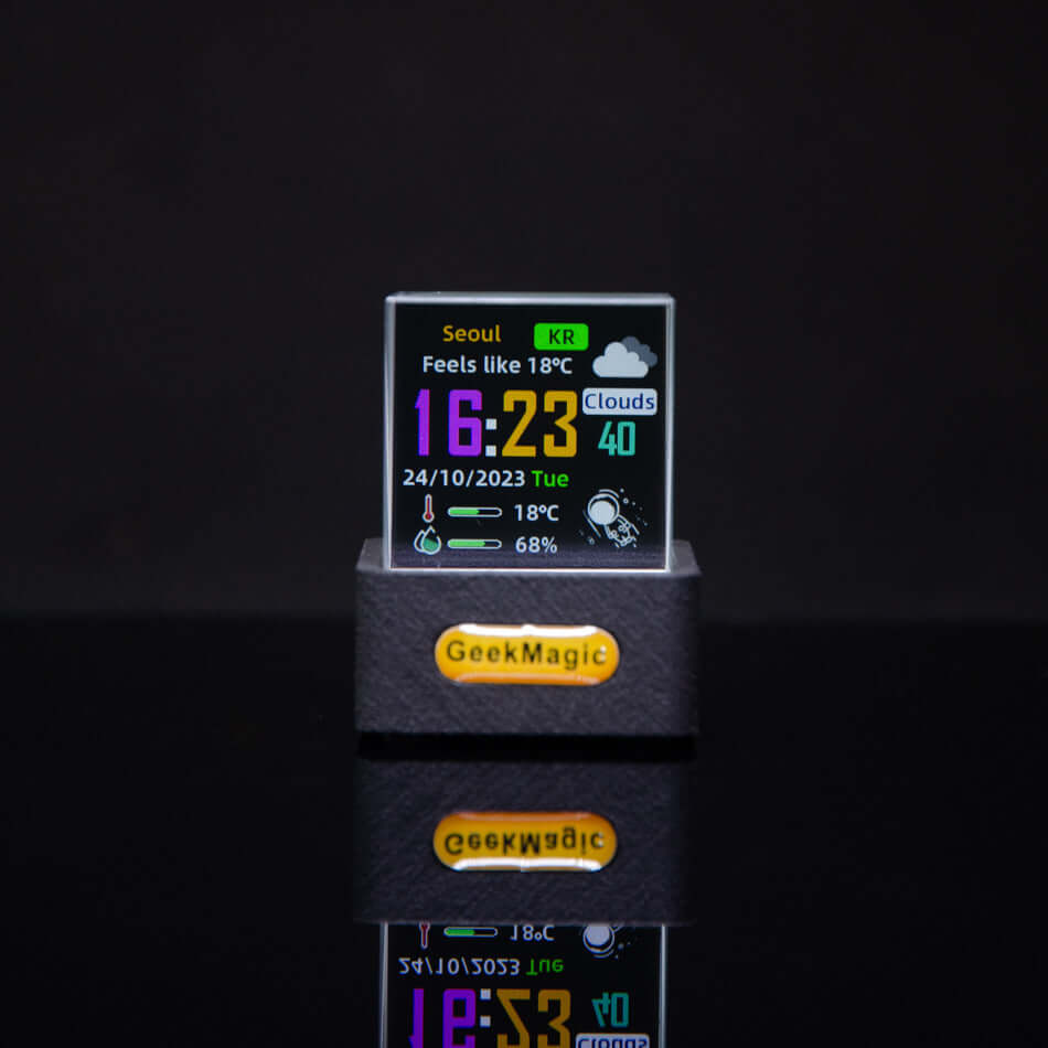Compact Digital WiFi Weather Clock Display