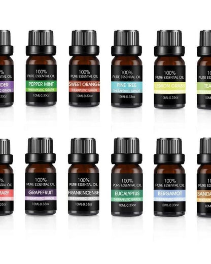 Natural Aromatherapy 12 Piece Essential Oil Kit
