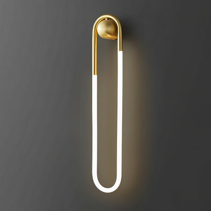 Simple Brass LED Wall Light - Dimmable Bedside Lamp