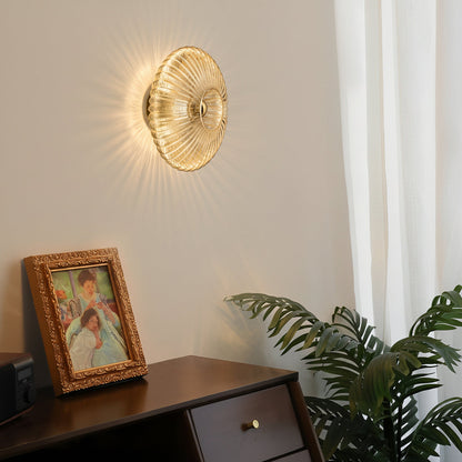Contemporary Round Glass LED Wall Light