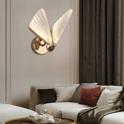 Elegant Gold LED Wall Light with Acrylic Shade