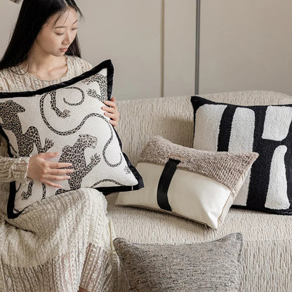 Stylish Embroidered Patterned Throw Pillow Covers