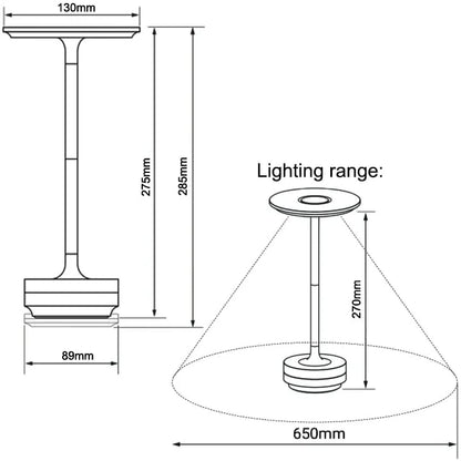Portable LED Desk Lamp - Adjustable Brightness Waterproof Light