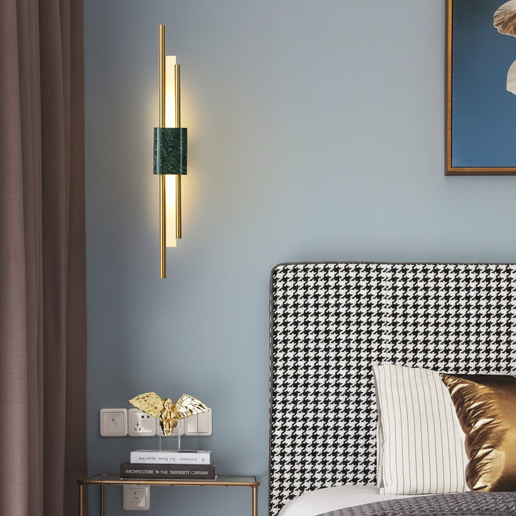 Modern Gold LED Wall Light Vertical Strip Sconce