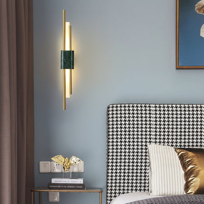 Modern Gold LED Wall Light Vertical Strip Sconce