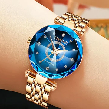 Ladies Glittering Silver Tone Watch - Cofik