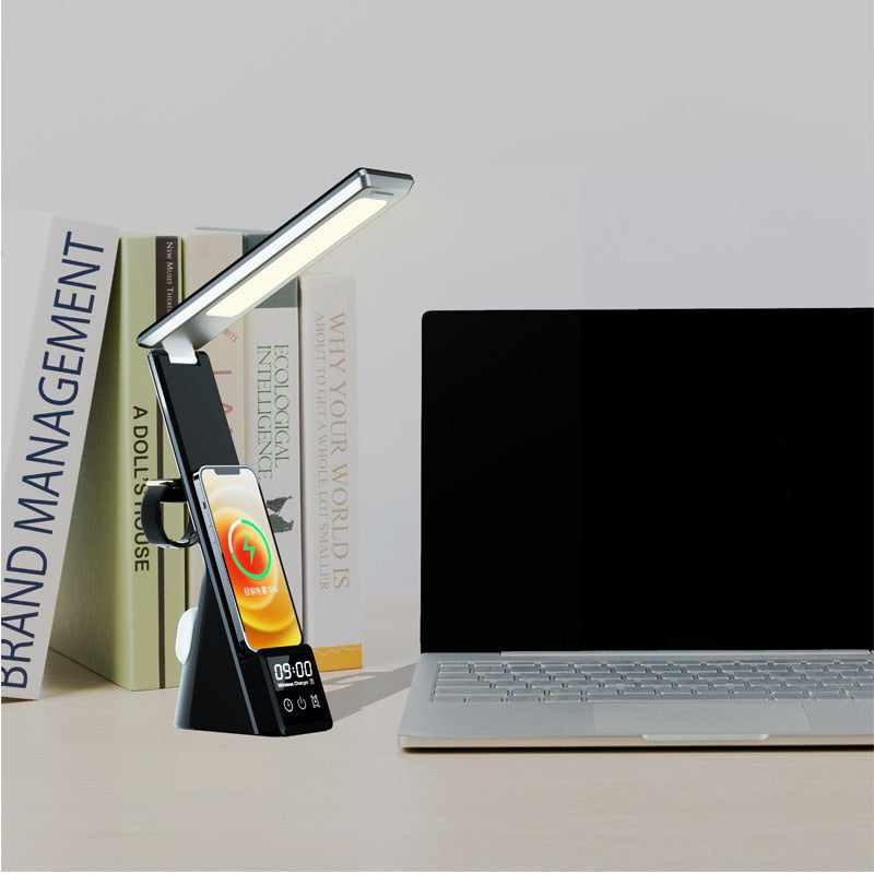 Table Lamp with Fast Wireless Charging