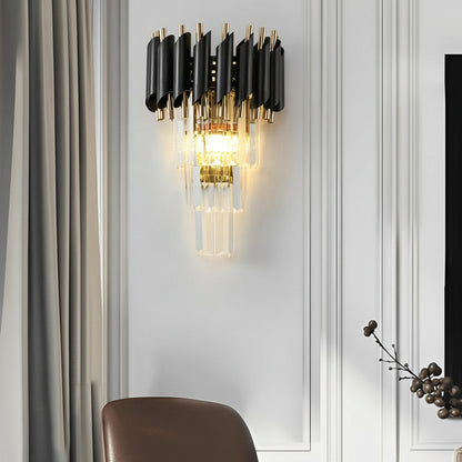 Contemporary Crystal Gold Wall Lamp