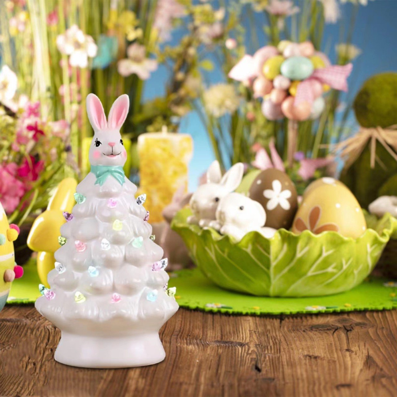 Pink Bunny Christmas Tree Decoration