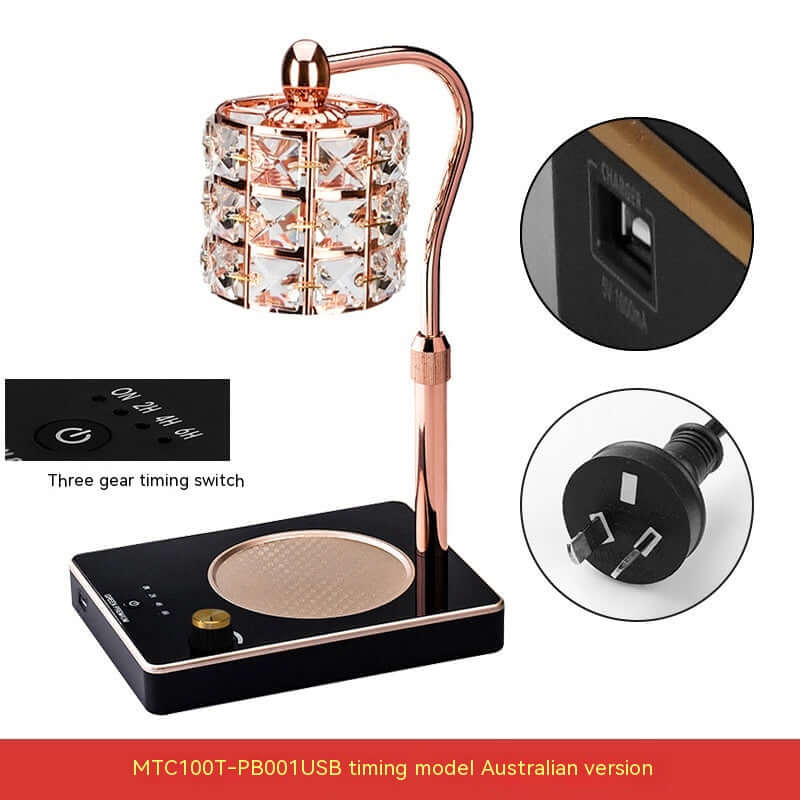Scented Wax Melt Warmer Lamp Adjustable Brightness
