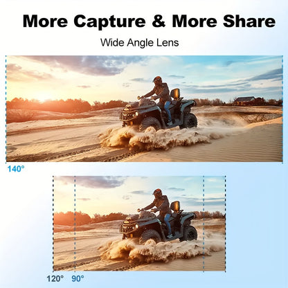 Compact Action Cam with Full HD and Wide Angle Lens