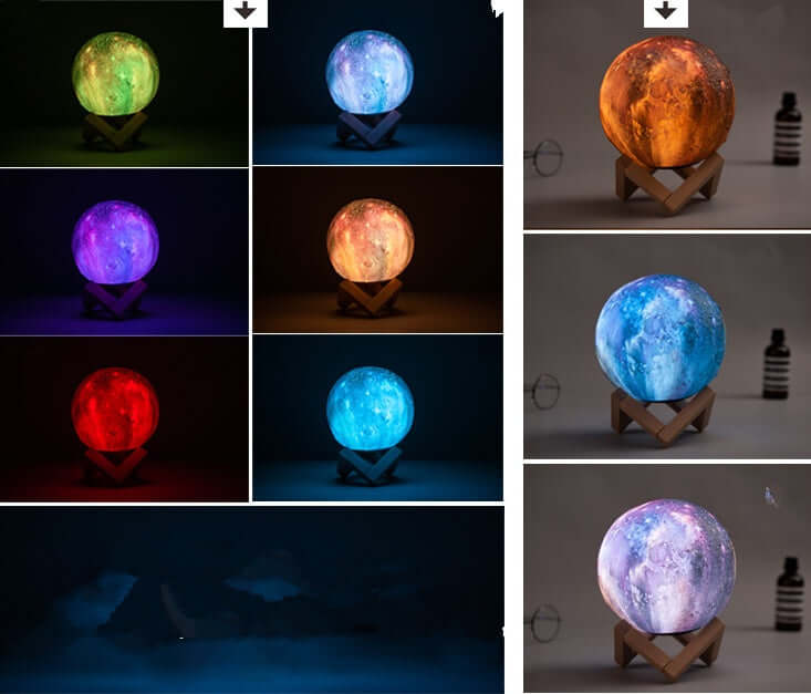 Colorful Moon Night Light Unique Gift Idea - Cofik