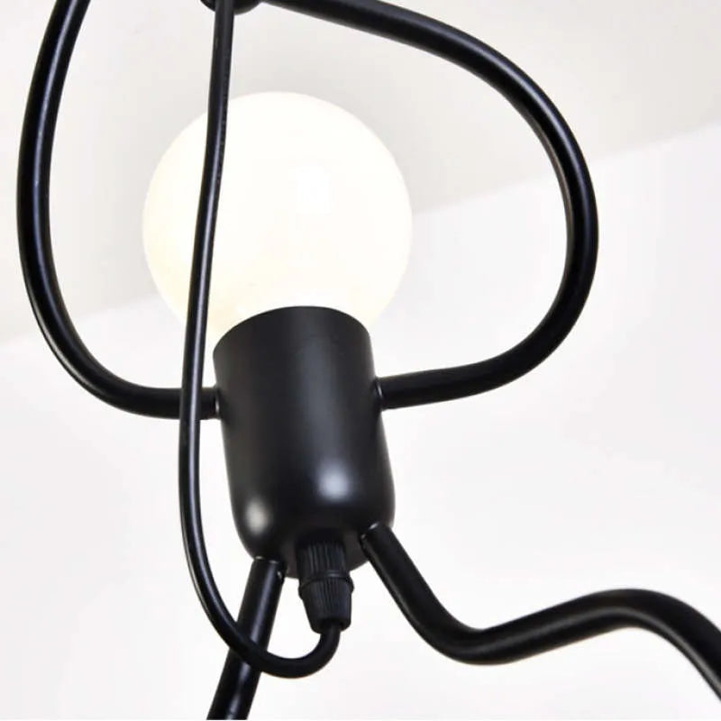 Sleek Chrome Hanging Ceiling Lamp