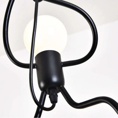 Sleek Chrome Hanging Ceiling Lamp