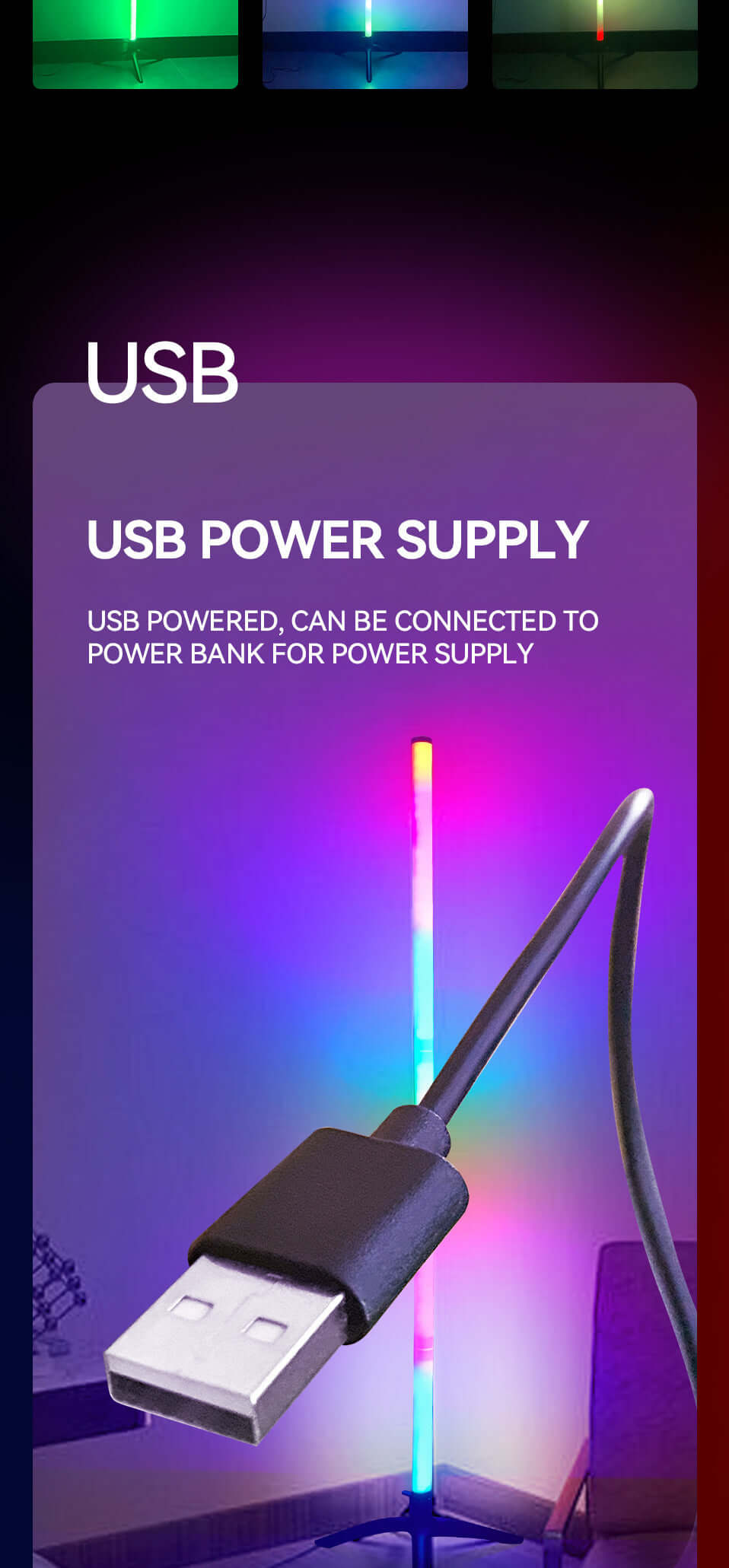 Colorful RGB Floor Lamp with Remote Control