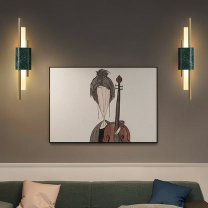 Modern Gold LED Wall Light Vertical Strip Sconce