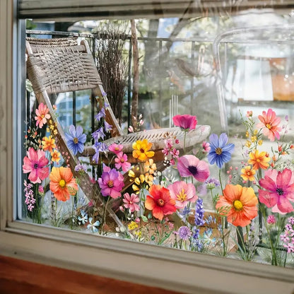 Vibrant Flower Vinyl Window Decal