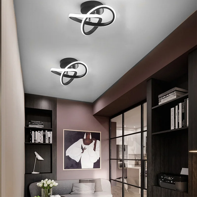 Modern Black LED Ceiling Light Fixture