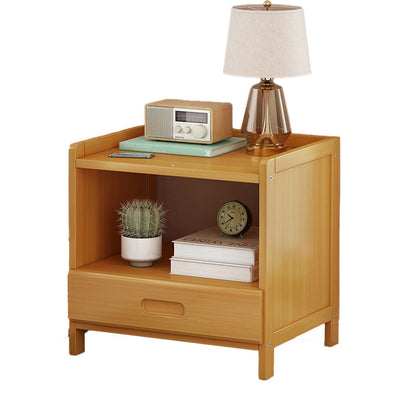 Traditional Wood Bedside Table with Drawers - Cofik