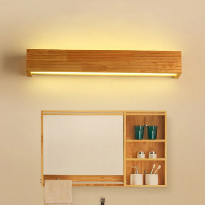 Contemporary Wooden LED Sconce Light