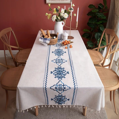 Elegant Embroidered Dining Table Cover - Cofik