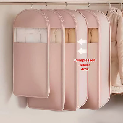Compact Closet Hanging Storage Bag with Easy Zipper