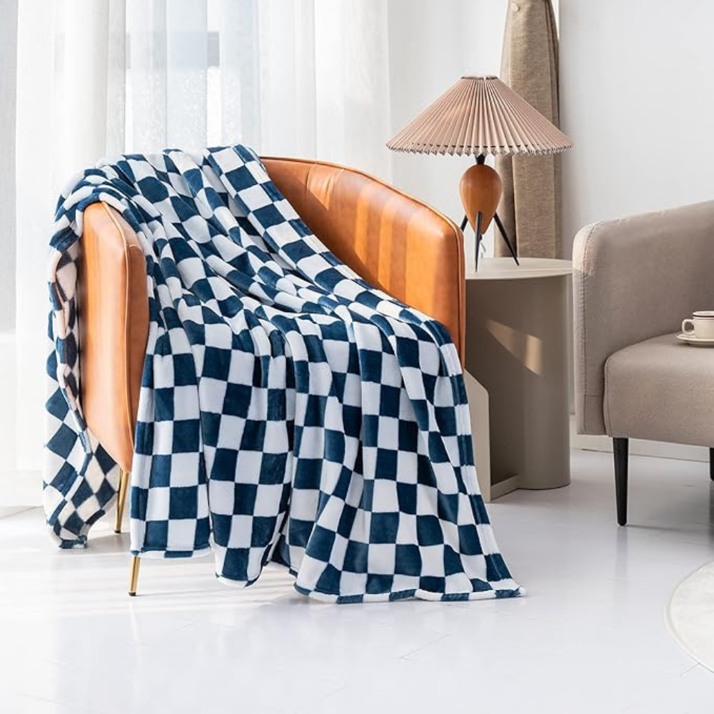 Cozy Plaid Throw Blanket for Home Decor
