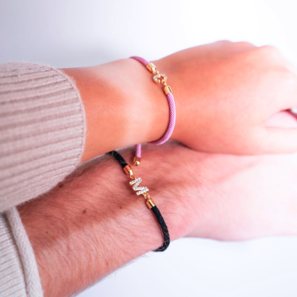 Personalized Initial Adjustable Charm Bracelet
