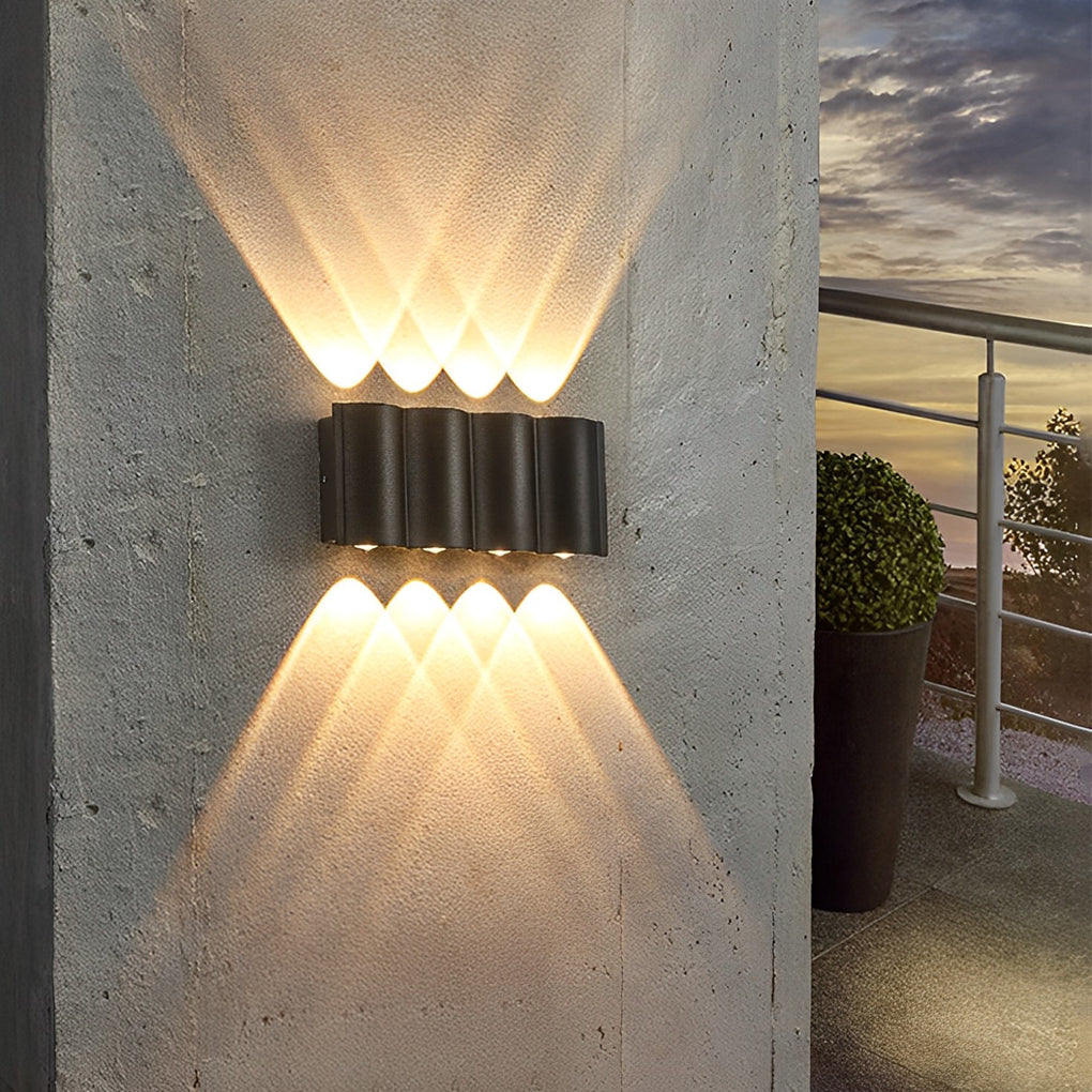 Outdoor LED Up Down Wall Light Waterproof Modern Fixture