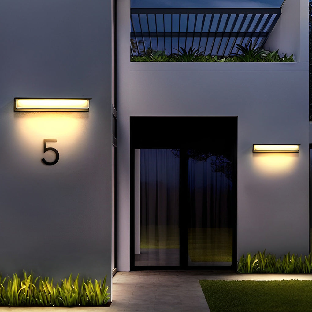 Slim Outdoor Solar Powered LED Wall Light - Cofik