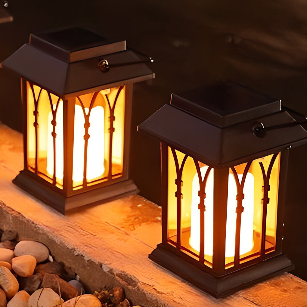 Compact Solar Powered Black LED Outdoor Camp Light