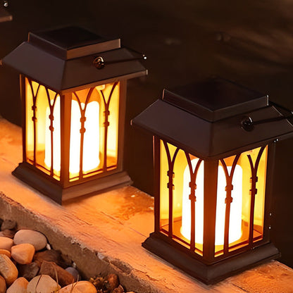 Compact Solar Powered Black LED Outdoor Camp Light