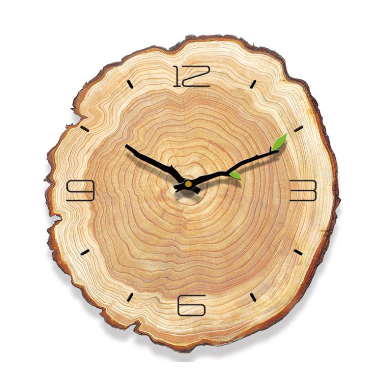 Natural Wood Round Wall Clock - Cofik