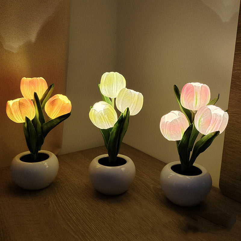Slim Modern Flower Table Light