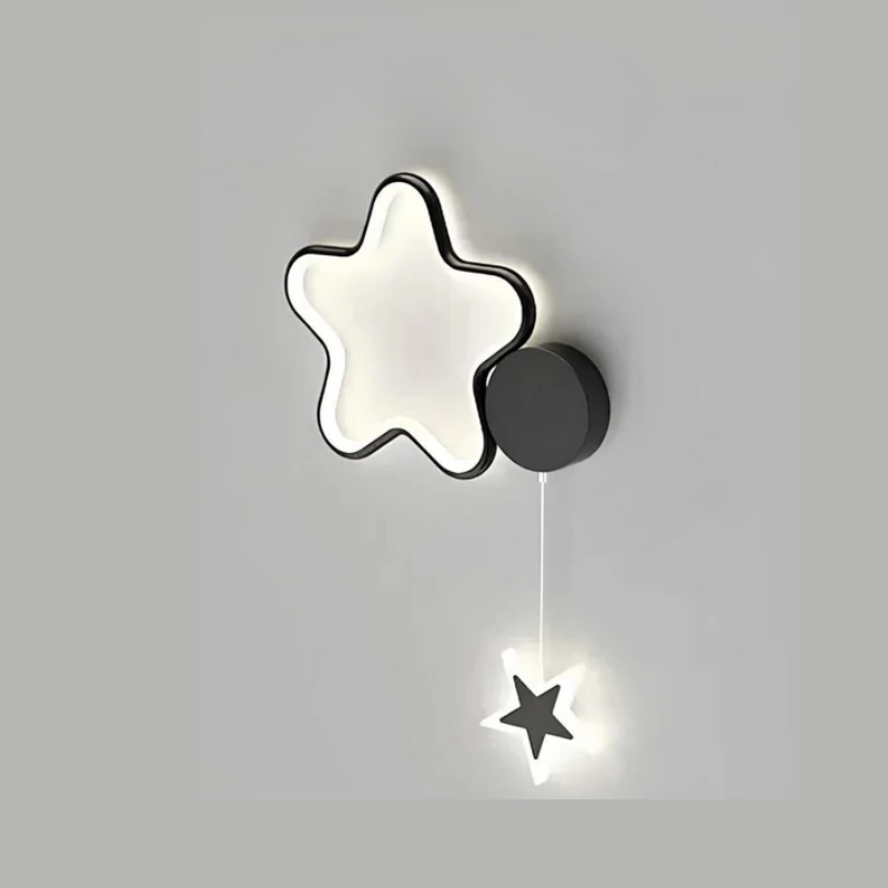 Cosy Night Wall Lamp with Stars and Moon